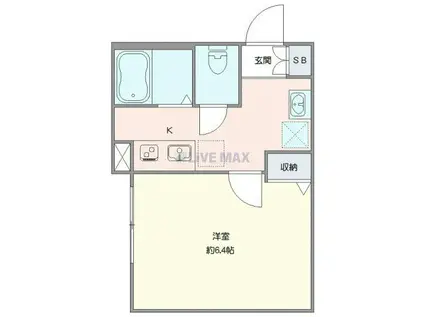 エクセラン松戸II(1K/3階)の間取り写真