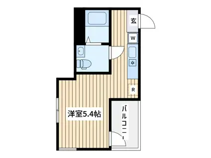 ミーム矢向(ワンルーム/3階)の間取り写真