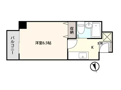 アシスト第3富山マンション(1K/2階)の間取り写真