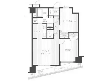 墨田公園サニーコート(2LDK/12階)の間取り写真