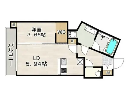 C CHARMANT HAKATA(1LDK/4階)の間取り写真