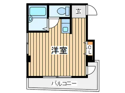 ケー.エム.コクブンジ(ワンルーム/1階)の間取り写真