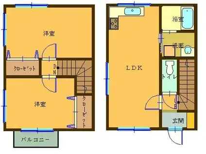 プレジール(2LDK/1階)の間取り写真