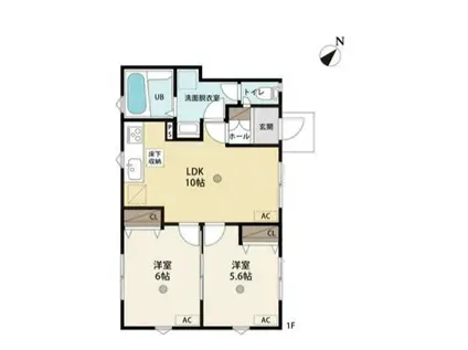 コリーナザマ(2LDK/1階)の間取り写真