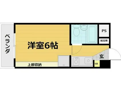 コーポタクミ(1K/5階)の間取り写真