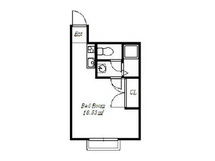 ベルハイツ蘇我(ワンルーム/2階)の間取り写真