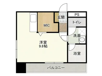 TRIBUTE CENTRAL(ワンルーム/5階)の間取り写真