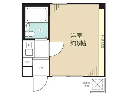 サンパルク山手(1K/3階)の間取り写真