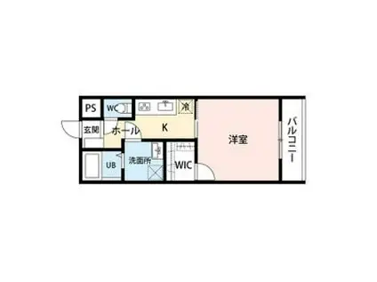 PERSIMMON(1K/3階)の間取り写真