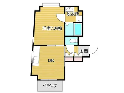 リバティープラザ柏町(1DK/5階)の間取り写真