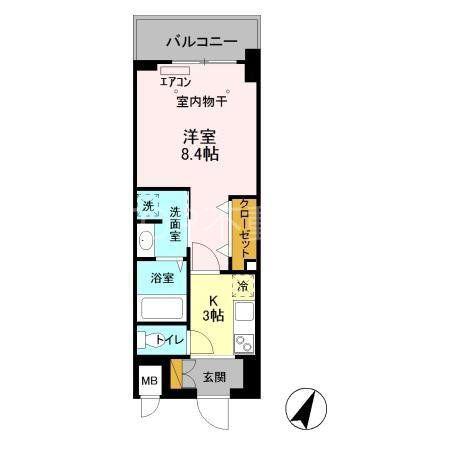 1/6TH(1K/3階)の間取り写真