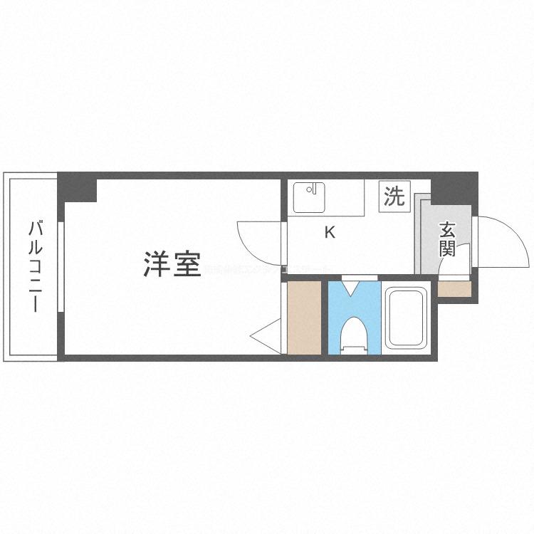 おおきに北梅田サニーアパートメント(1K/7階)の間取り写真