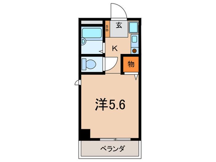 サンハウス御影本町(1K/4階)の間取り写真