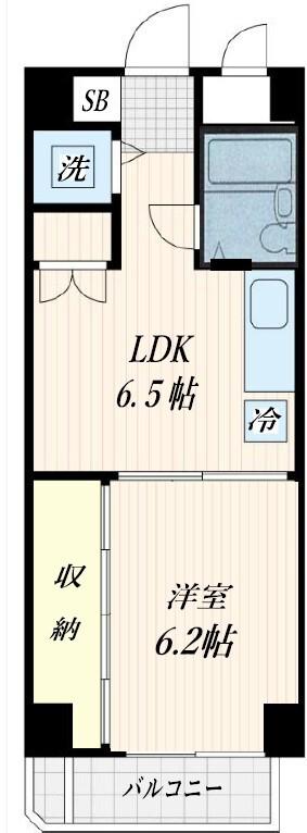 メゾン・カドリーユ(1LDK/3階)の間取り写真