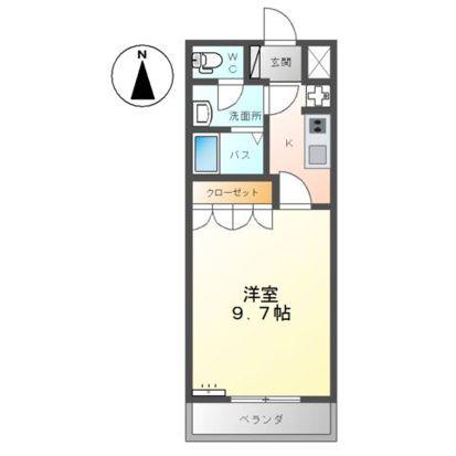 エルアールA(1K/2階)の間取り写真