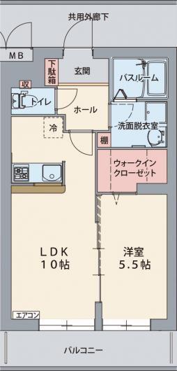 グランノーブル(1LDK/1階)の間取り写真