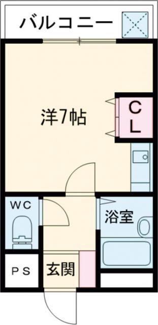 新大ビル三条大路(ワンルーム/3階)の間取り写真