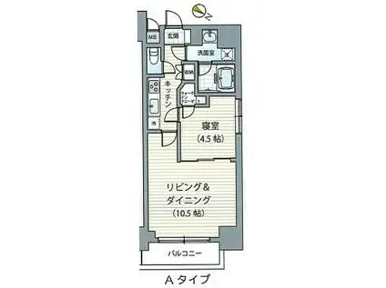 ミェーレ日本橋(1SLDK/5階)の間取り写真