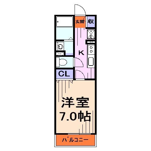 テロワール(1K/2階)の間取り写真