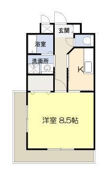 ロイヤルメゾン中村(1DK/4階)の間取り写真