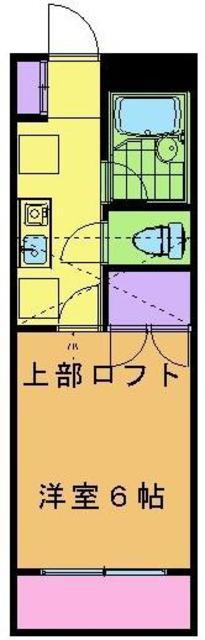 アプリコットハイムB(1K/2階)の間取り写真