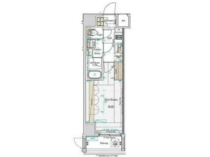 MAXIV東向島フュージョナルDUE(1K/7階)の間取り写真