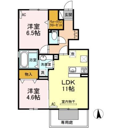 さくら 弐(2LDK/1階)の間取り写真