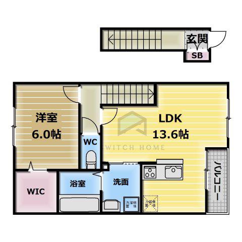 ラガール(1LDK/1階)の間取り写真