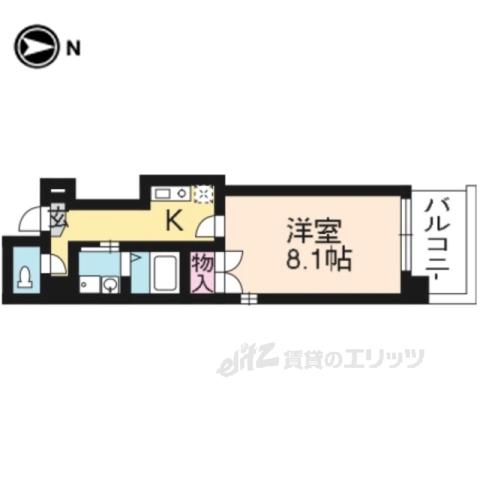 インテグレート東山(1K/3階)の間取り写真