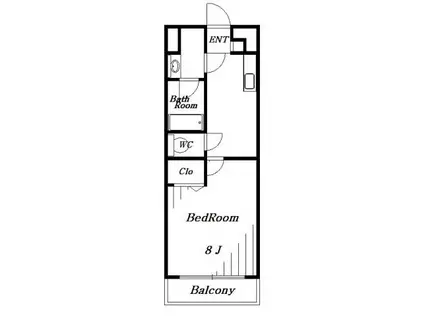 アンプルールフェール本郷(1K/2階)の間取り写真