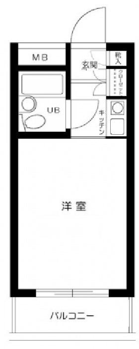 ラヴィール池上(ワンルーム/4階)の間取り写真