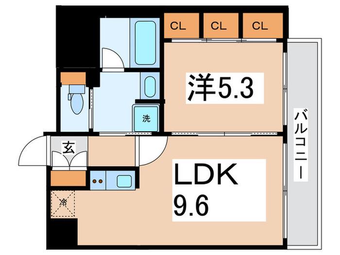 南堀江アパ-トメントグランデ(1LDK/11階)の間取り写真