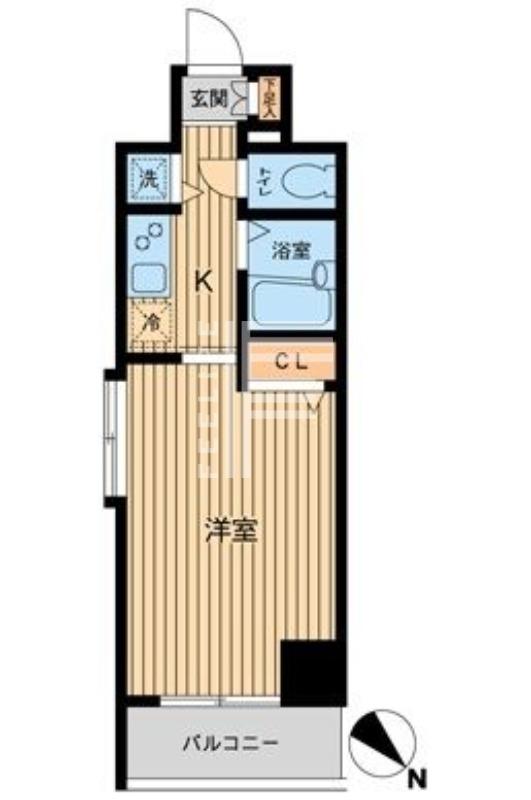 HF東神田レジデンス(1K/7階)の間取り写真