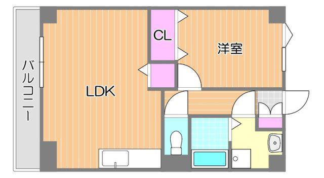 PRESENCE今8丁目(1LDK/2階)の間取り写真