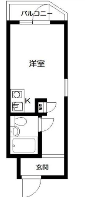 TOP・中野第4(ワンルーム/2階)の間取り写真
