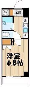 レジディア木場(1K/6階)の間取り写真