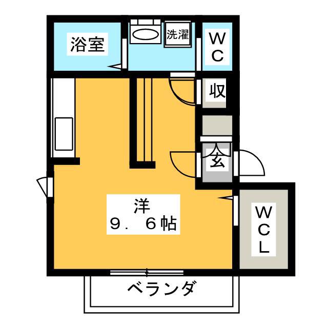 CASA LUCE(ワンルーム/2階)の間取り写真
