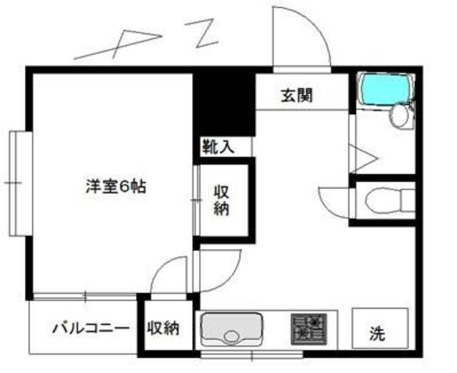 ハイツ西荻(1K/3階)の間取り写真