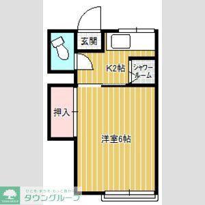 コーポ金森(1K/2階)の間取り写真