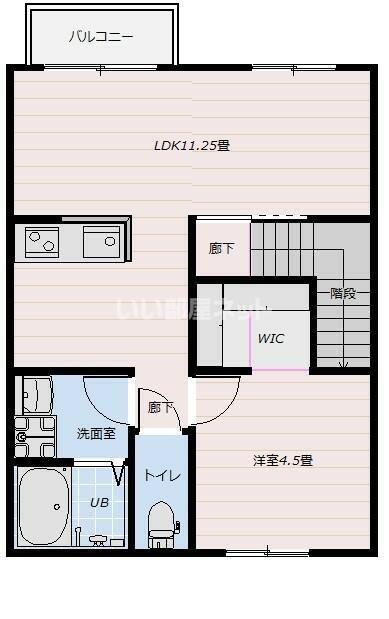 ドールヒルズA棟(1LDK/2階)の間取り写真
