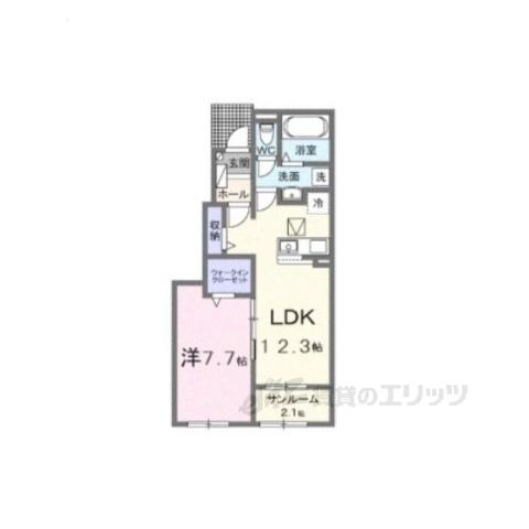 セイバリー プリムローズ Ⅱ(1LDK/1階)の間取り写真
