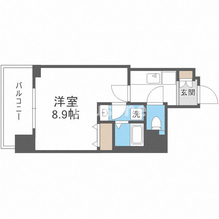 LAFORTII城北公園(1K/3階)の間取り写真