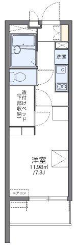 レオパレスディアコートF(1K/2階)の間取り写真