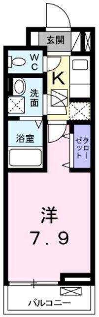 ラ フォレスタ ツルマキ(1K/1階)の間取り写真