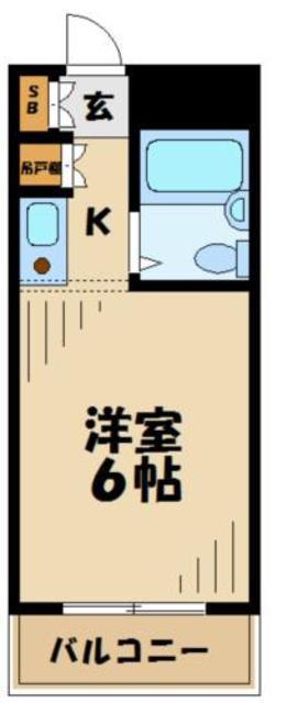 アクシイズ唐木田(1K/3階)の間取り写真