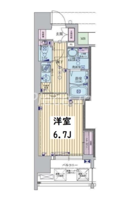 ファーストフィオーレ本町イースト(1K/7階)の間取り写真