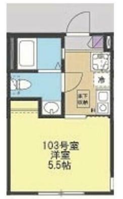 アーバンネスト(1K/1階)の間取り写真