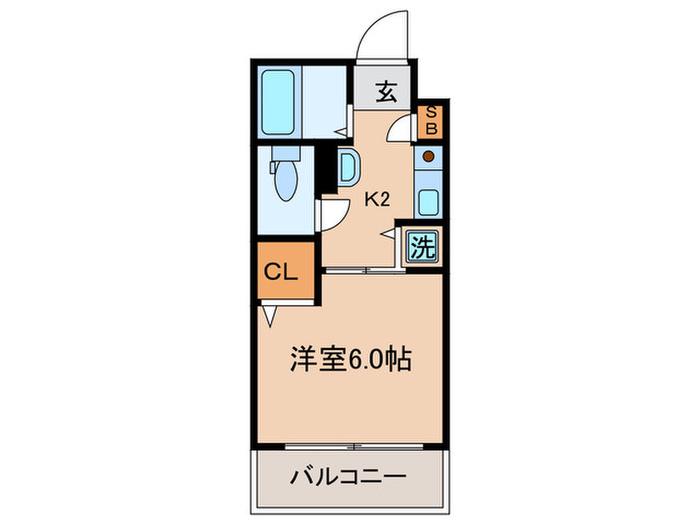 エステムコート京都河原町プレジール(1K/7階)の間取り写真