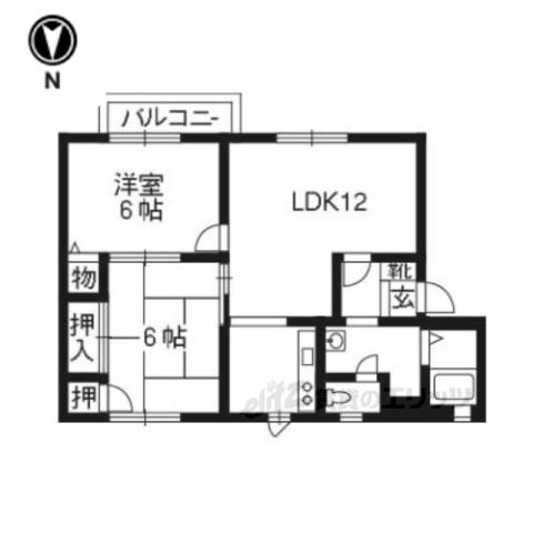 ブルーム光台(2LDK/2階)の間取り写真