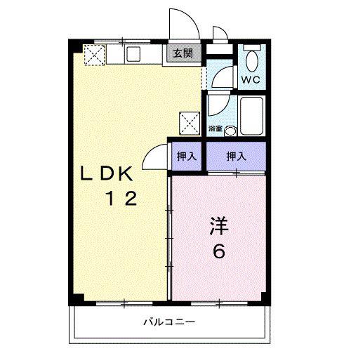 遠藤マンション(1LDK/2階)の間取り写真